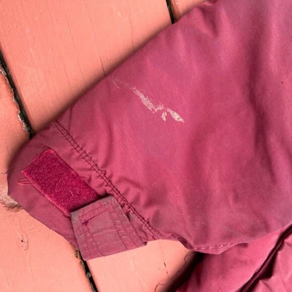 Vintage 80s LL Bean Outerwear Red Winter Baxter State Parka Jacket Puffer Coat - Picture 9 of 12